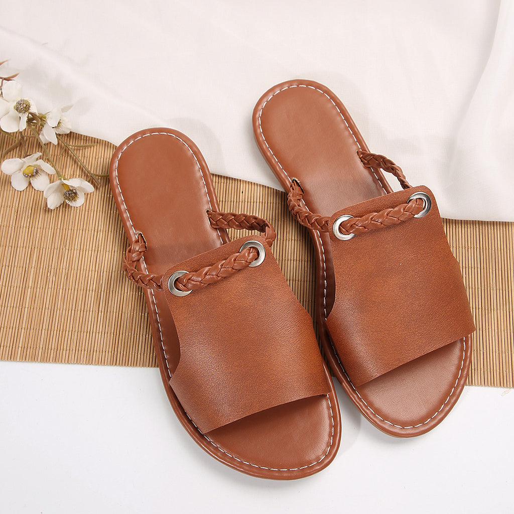 AURUM LUXE Minimalist Woven Beach Slippers - Essential Collection
