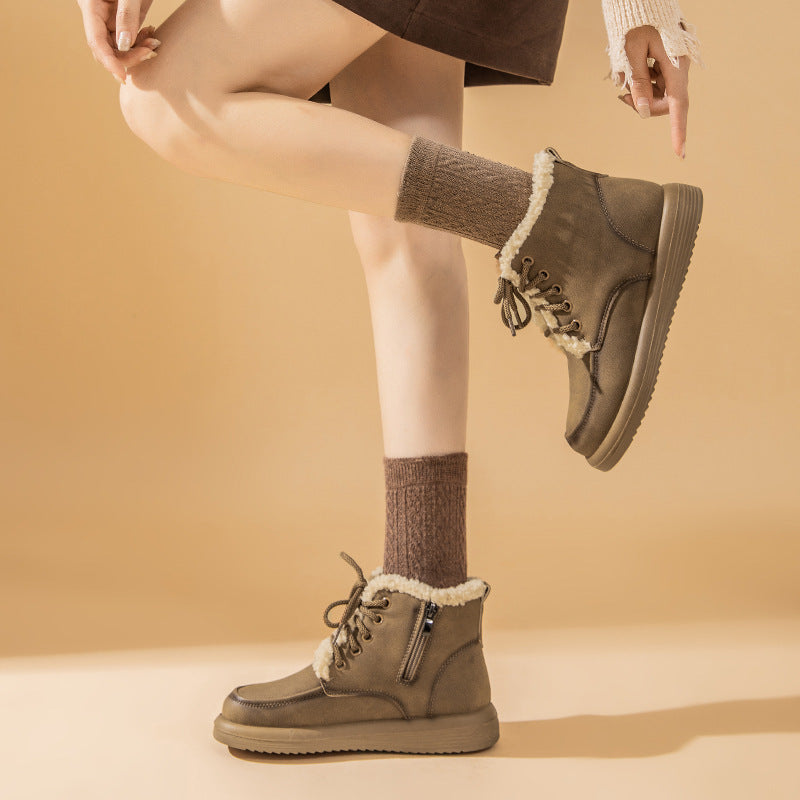 AURUM LUXE Artisan Cowhide Ankle Boots - Crystal Winter Collection