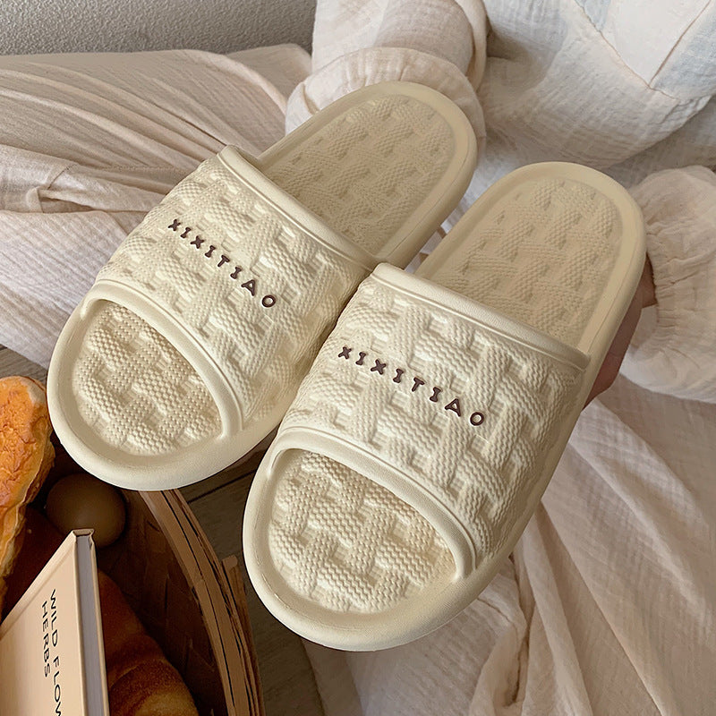 Women's Woven Plaid Soft Bottom Slippers