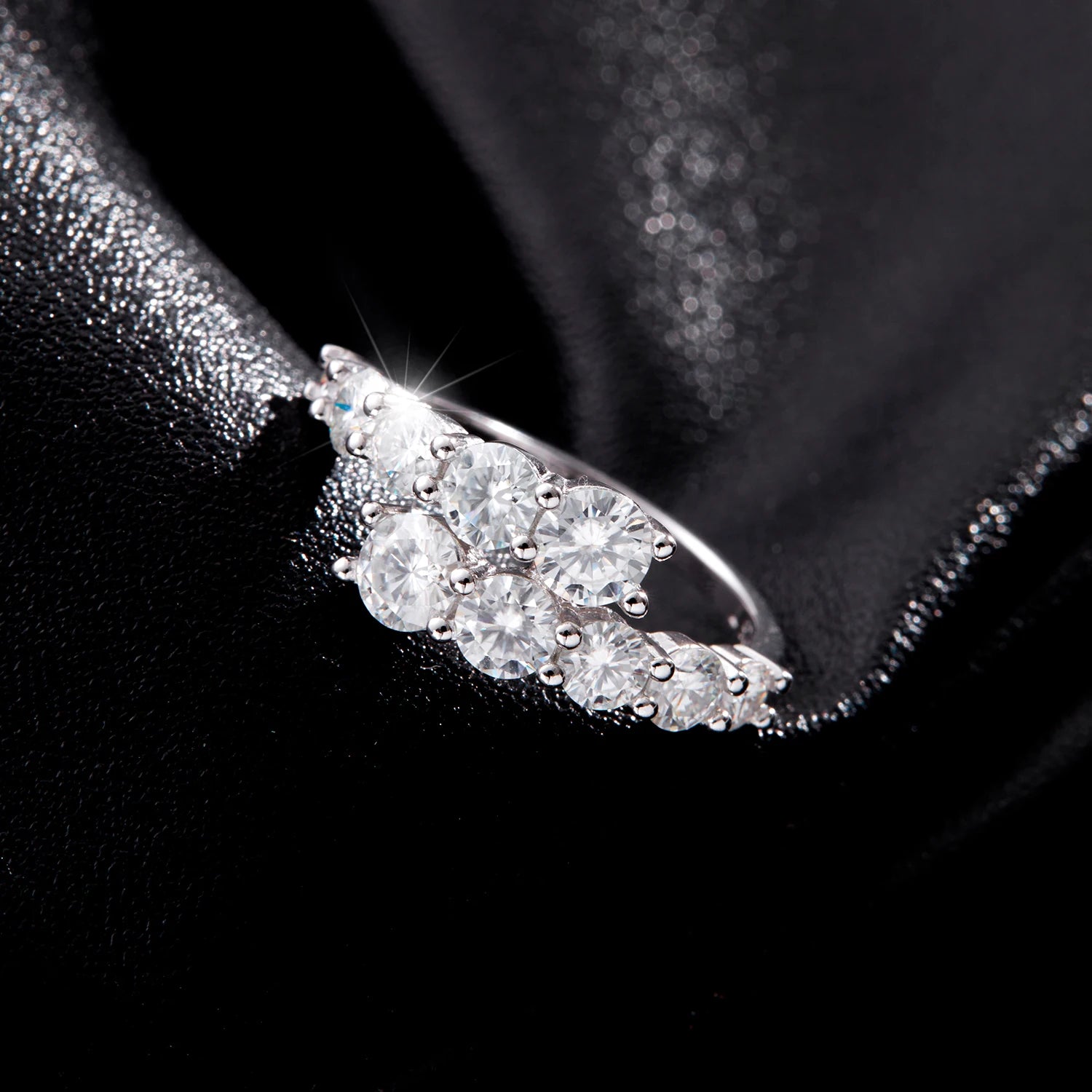 Classic Round CZ Eternity Wedding Band